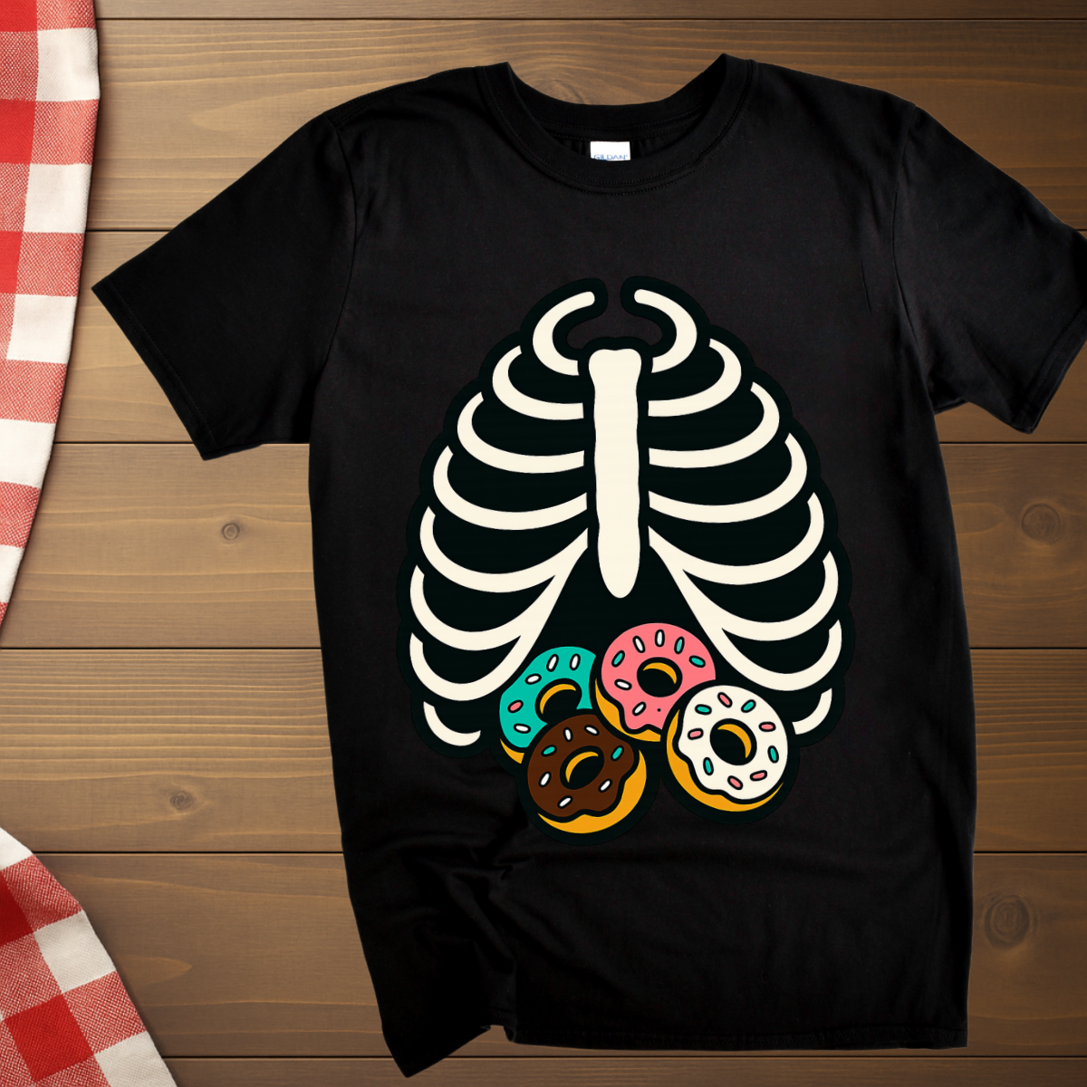 Donuts Skeleton Festive T-Shirt