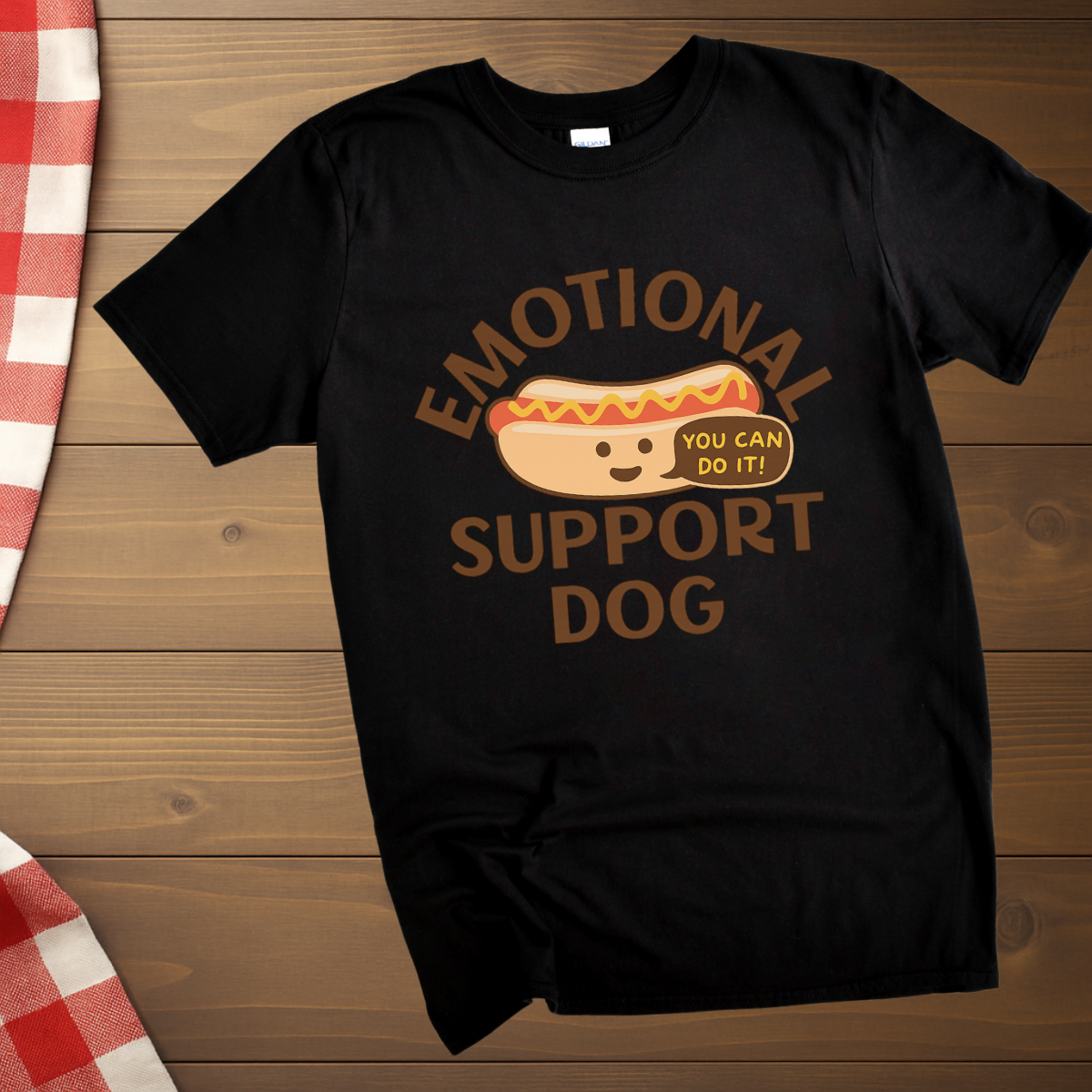 Emotional Support Hot Dog T-Shirt