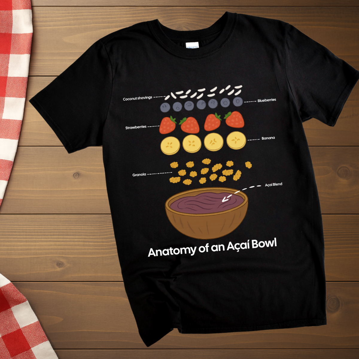 Acai Bowl Anatomy T-Shirt