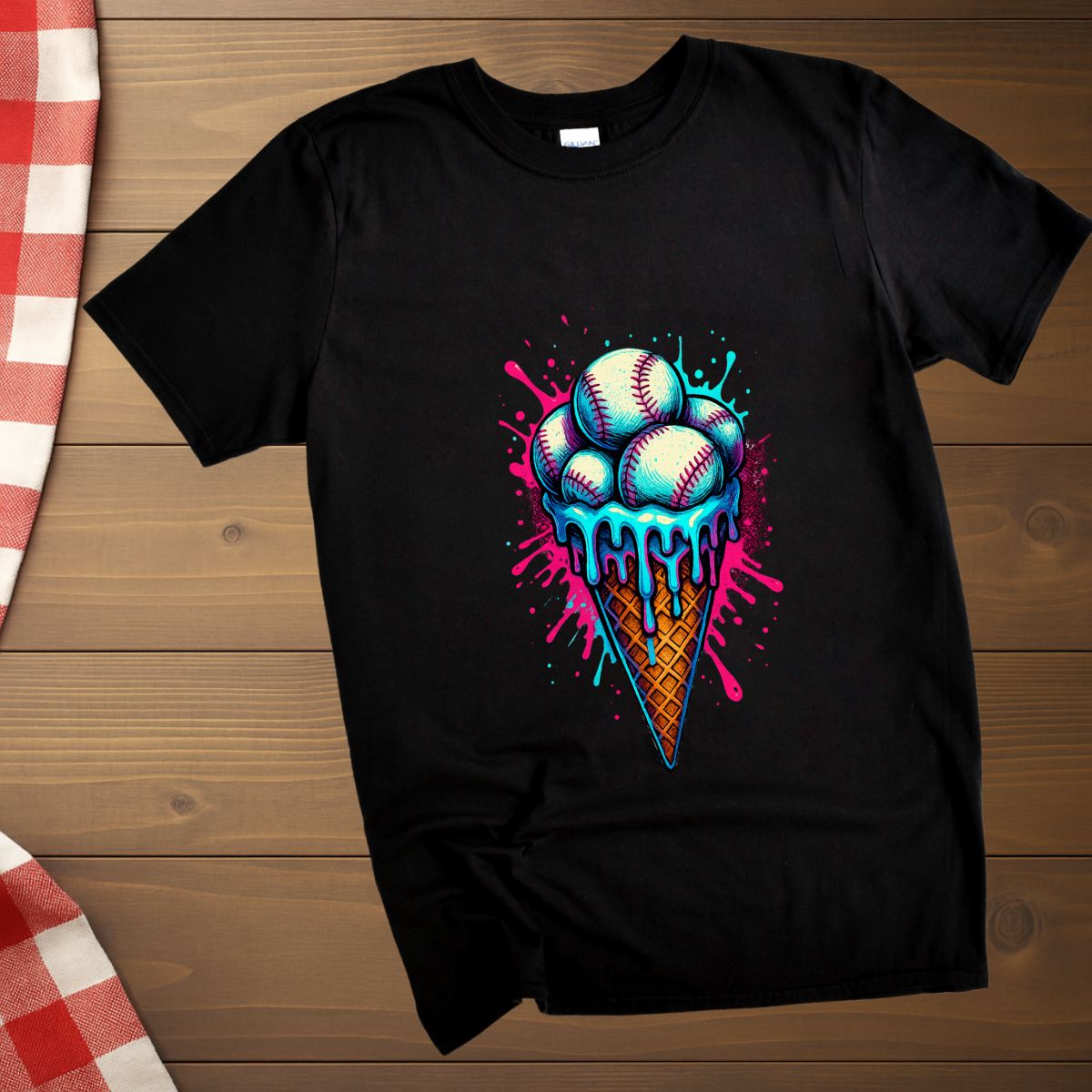 Baseball Ice cream scoops T-Shirt