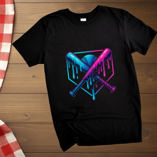 Baseball Ice cream drip T-Shirt