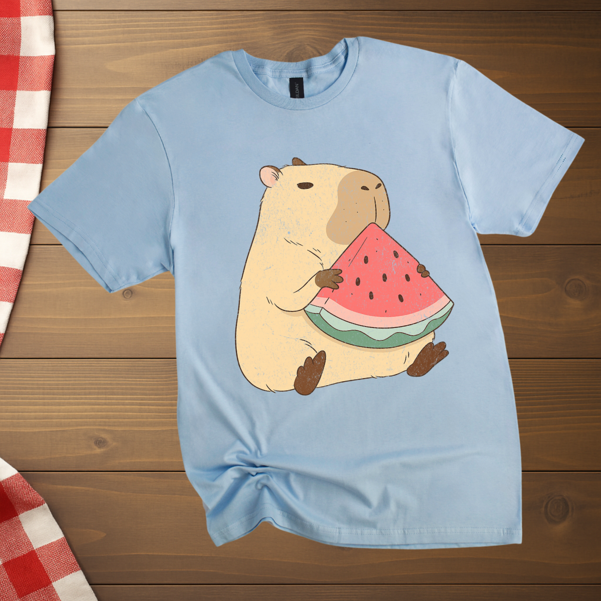 Capybara munching Watermelon T-Shirt