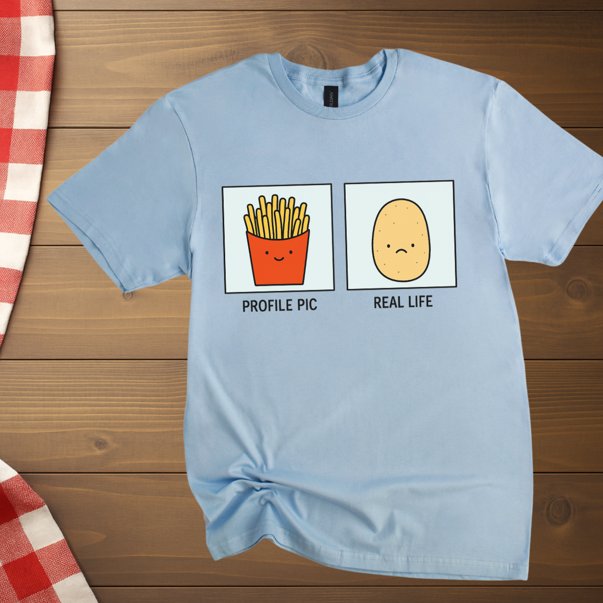 Profile Pic vs Real Life T-Shirt