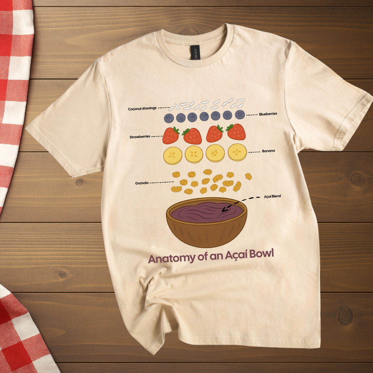 Acai Bowl Anatomy T-Shirt