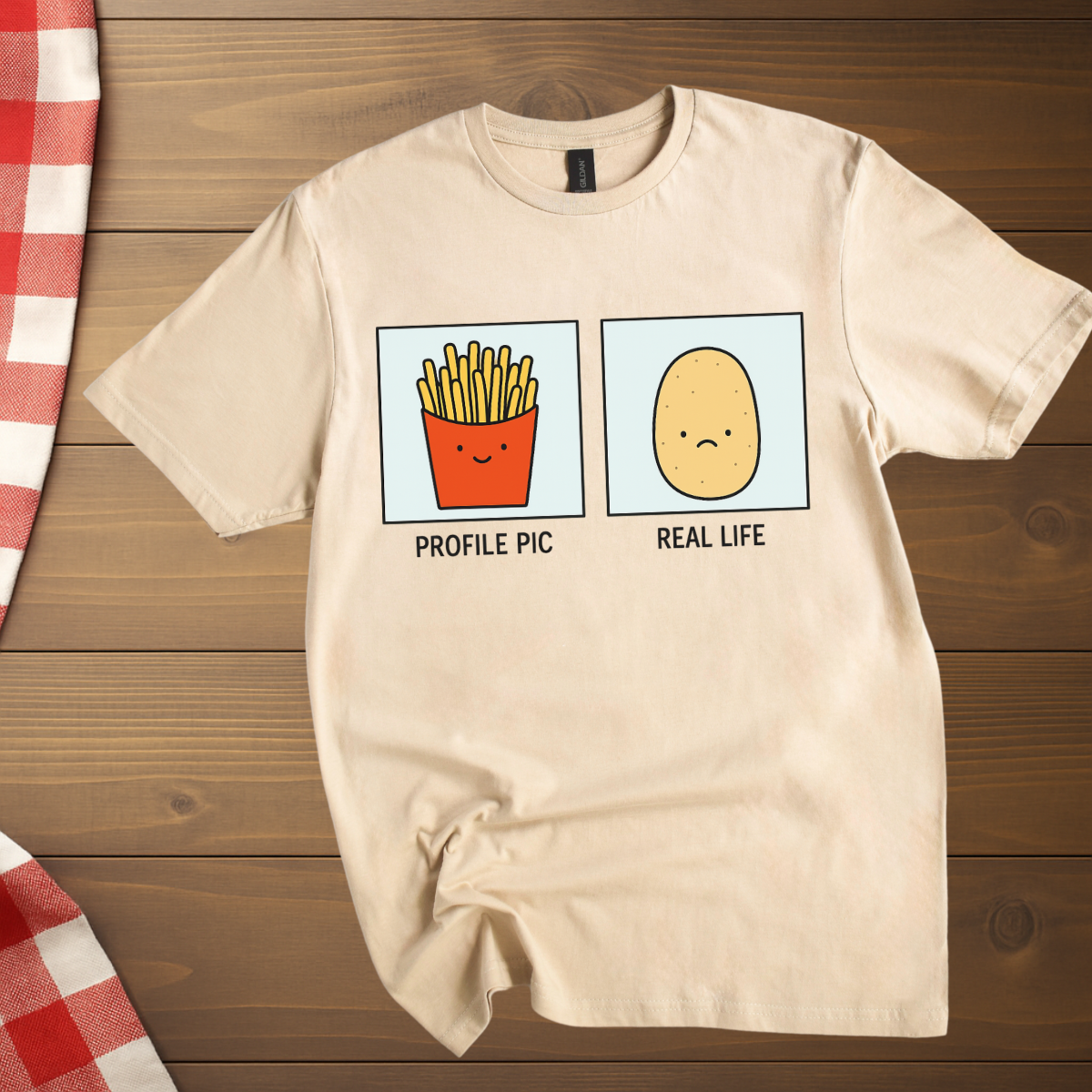 Profile Pic vs Real Life T-Shirt
