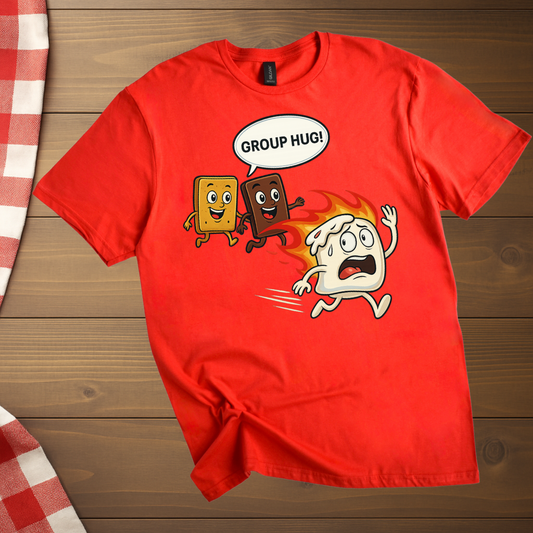 S'mores Camping funny marshmallow group hug T-Shirt