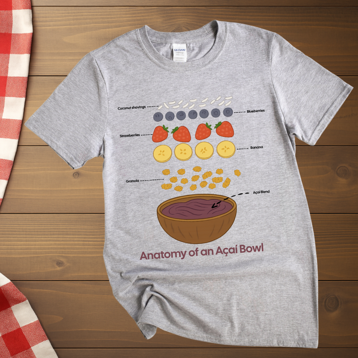 Acai Bowl Anatomy T-Shirt
