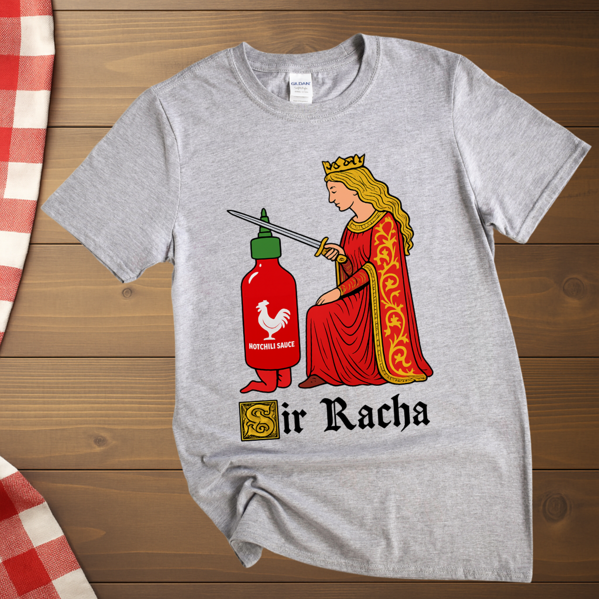 Funny Hot Sauce Sir Racha T-Shirt
