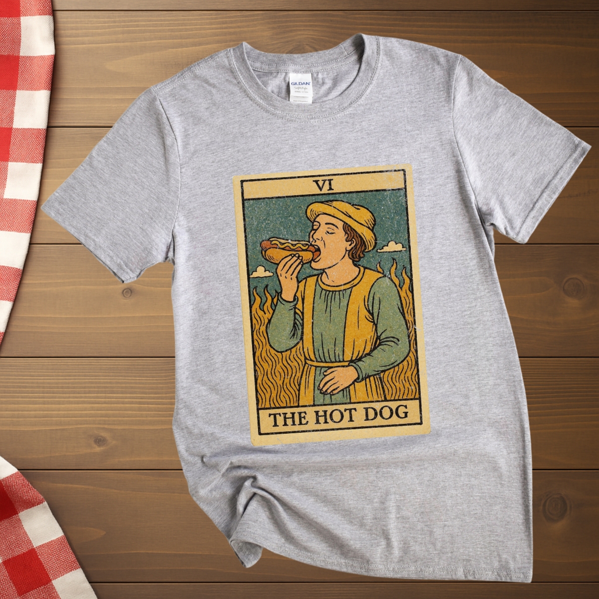 The Hot Dog Tarot Card T-Shirt