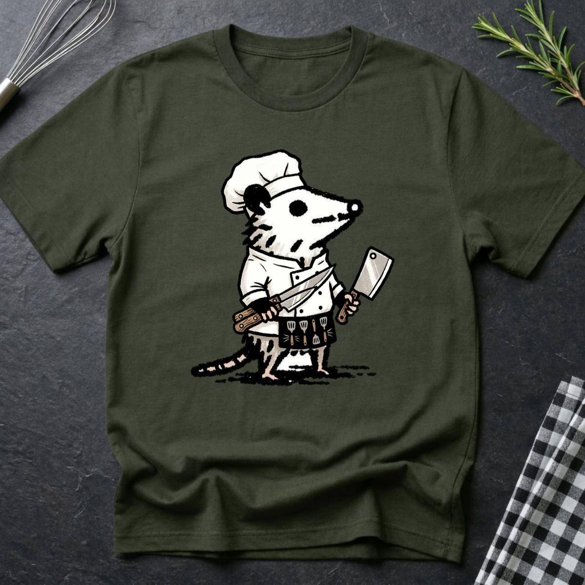 Funny Opossum Chef T-Shirt