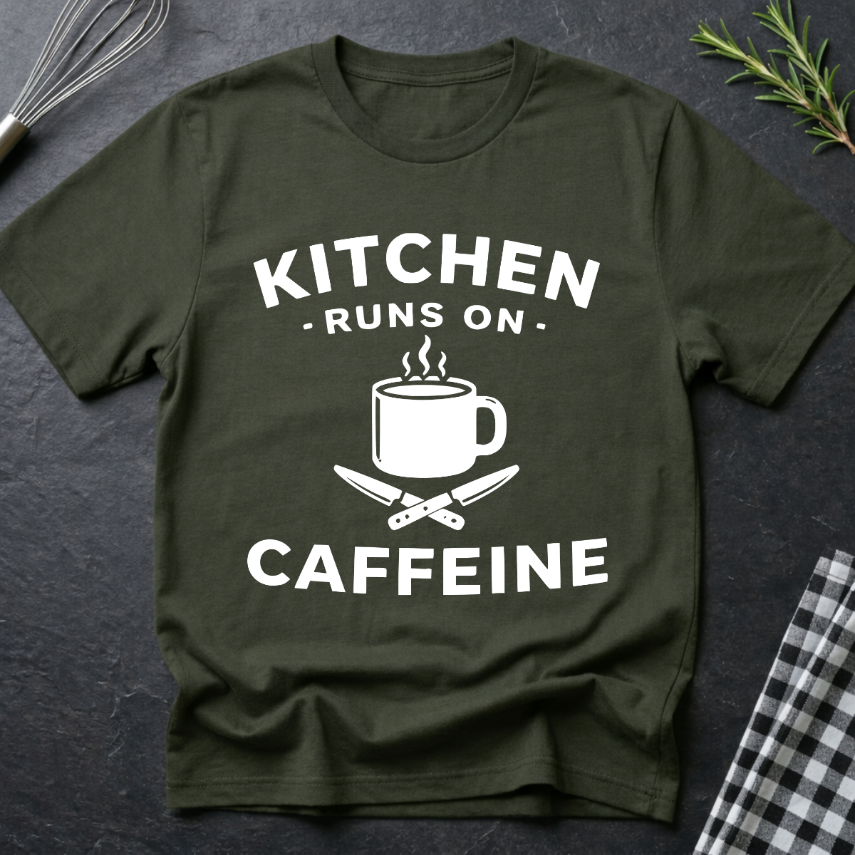 Kitchen Runs On Caffeine T-Shirt
