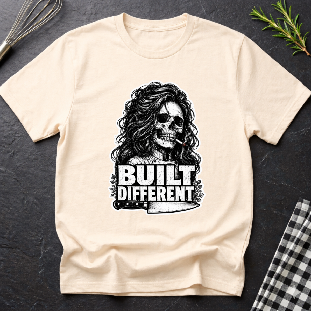 Built Different, Female Chef T-Shirt