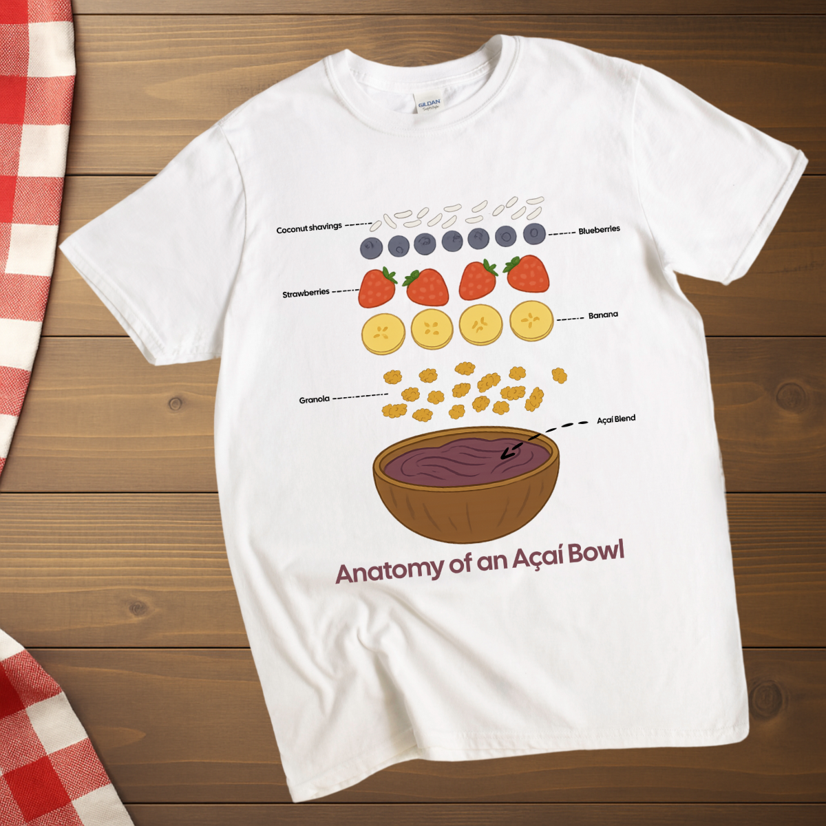 Acai Bowl Anatomy T-Shirt