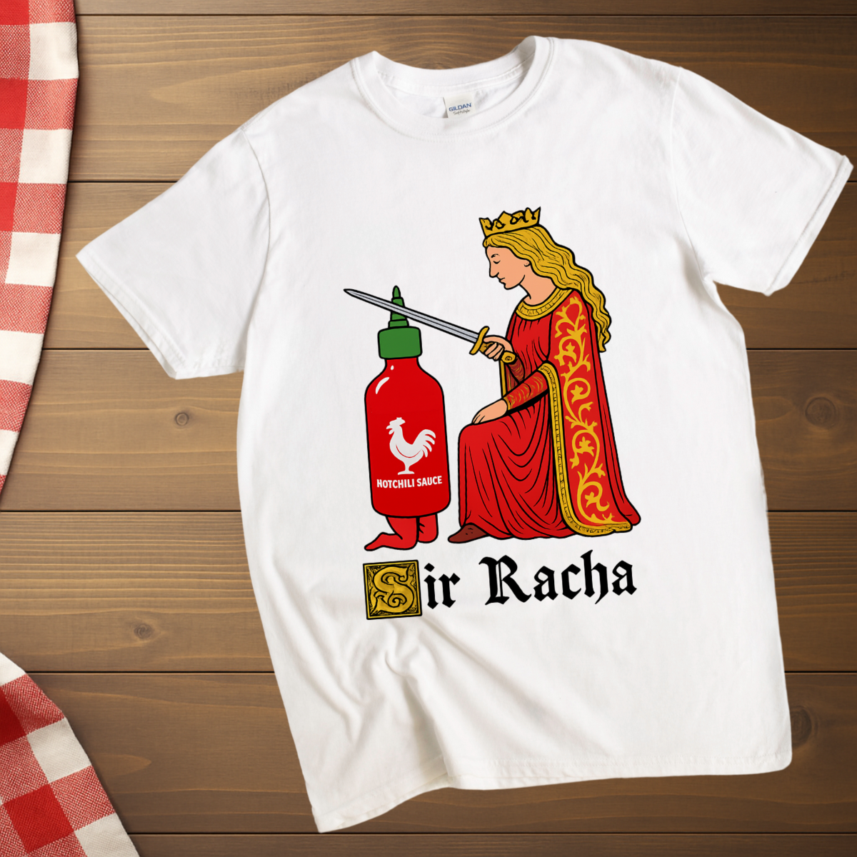 Funny Hot Sauce Sir Racha T-Shirt