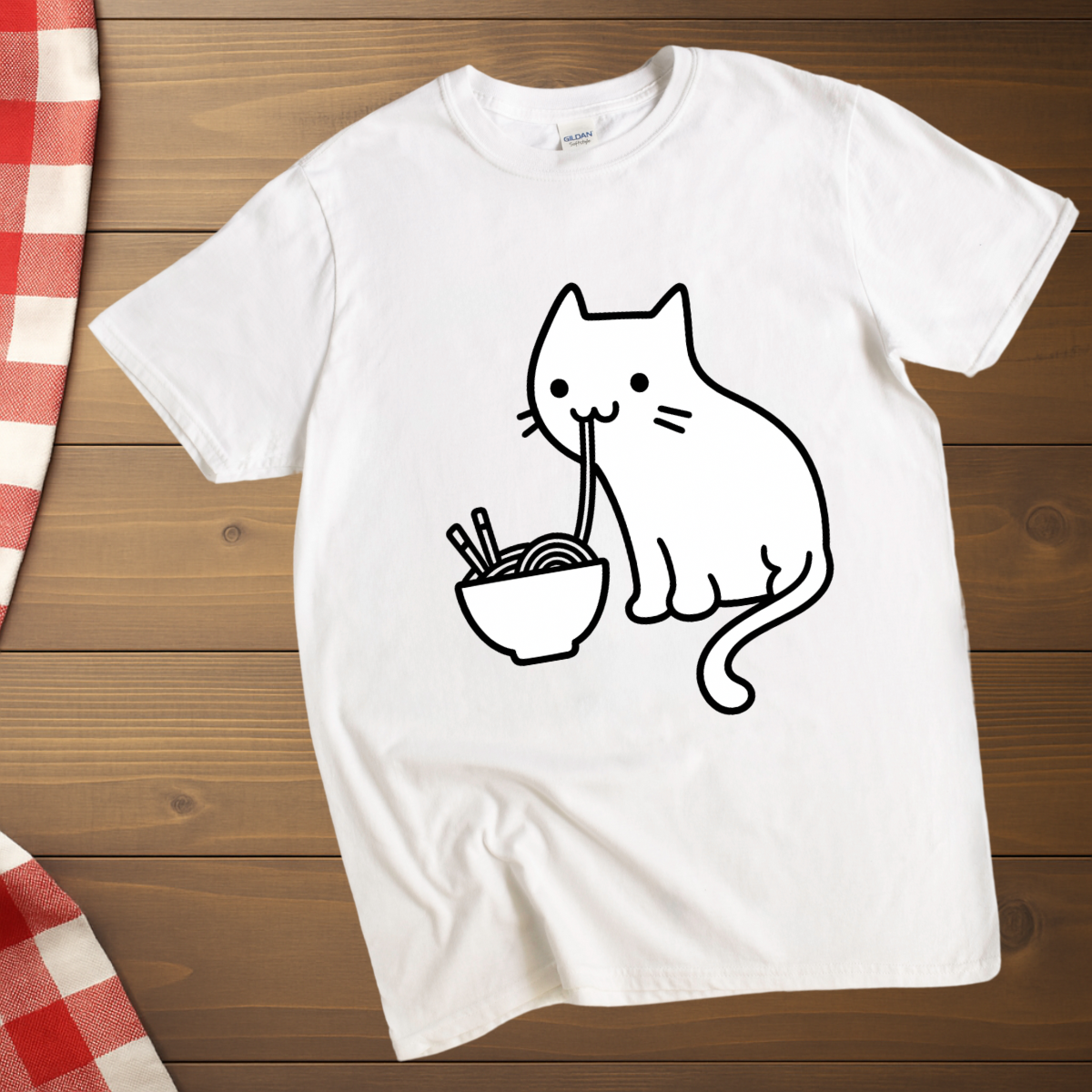 Noodles Ramen Cat T-Shirt