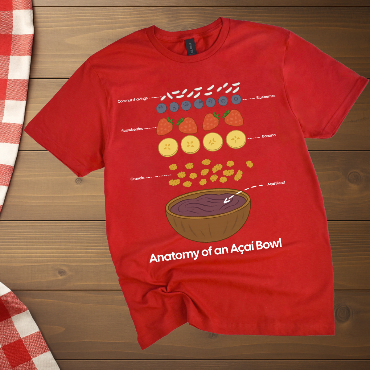 Acai Bowl Anatomy T-Shirt