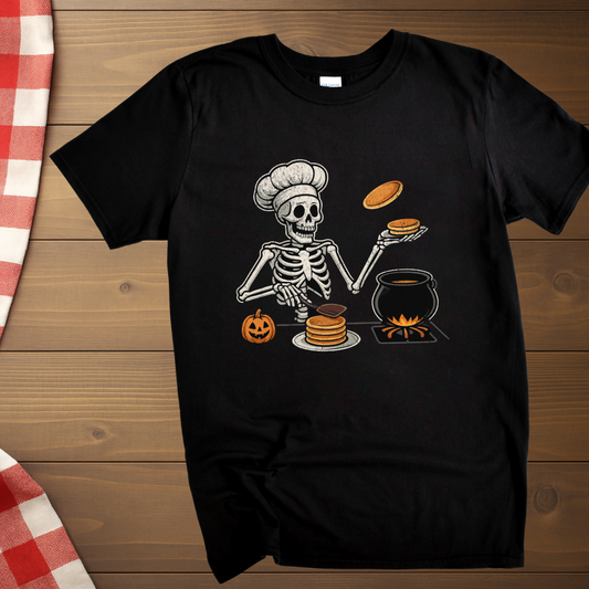 Pancakes Skeleton Festive T-Shirt