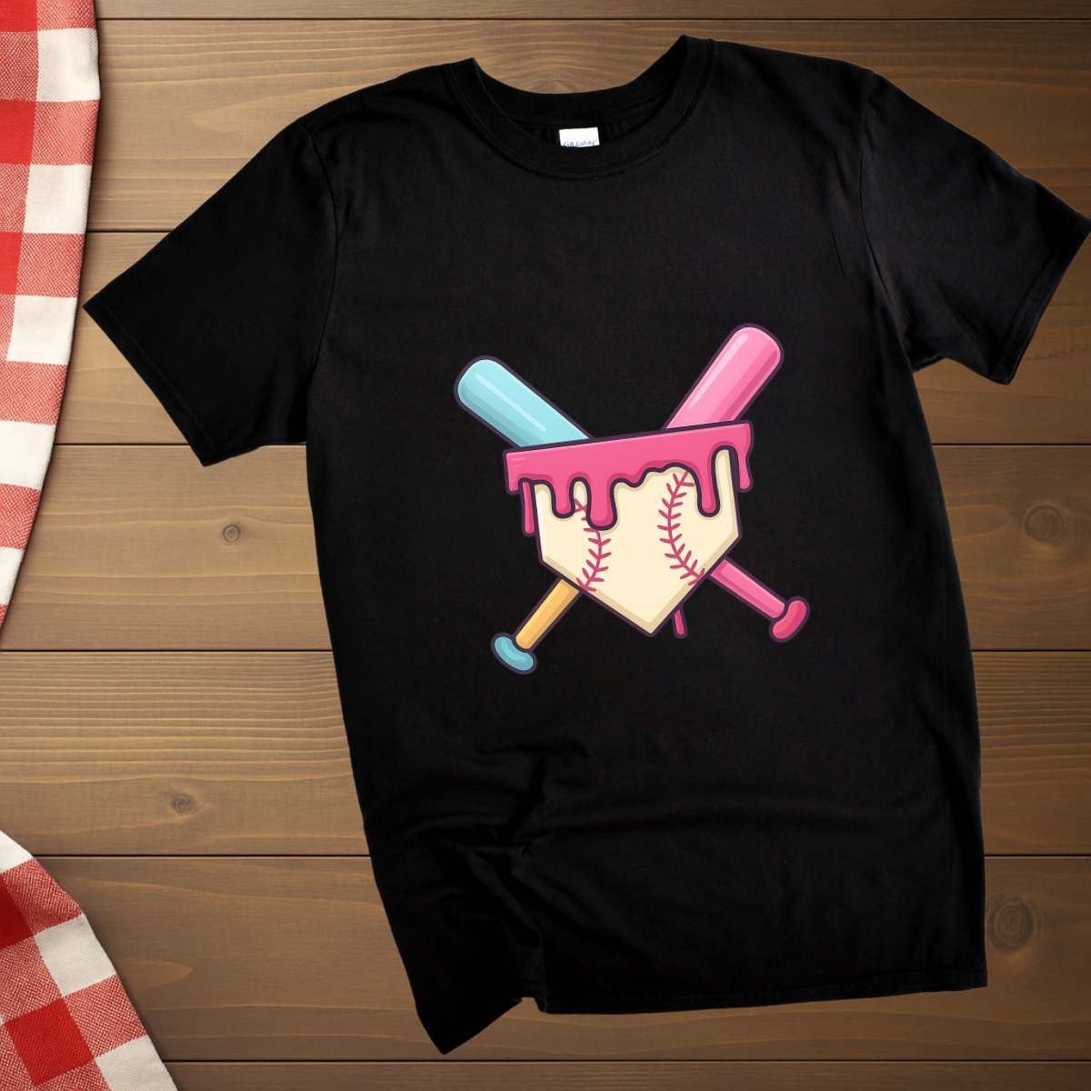 Baseball mom Ice cream drip T-Shirt