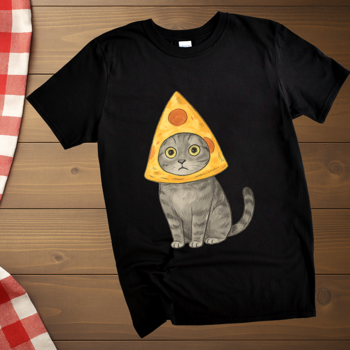 Confused Pizza Cat T-Shirt