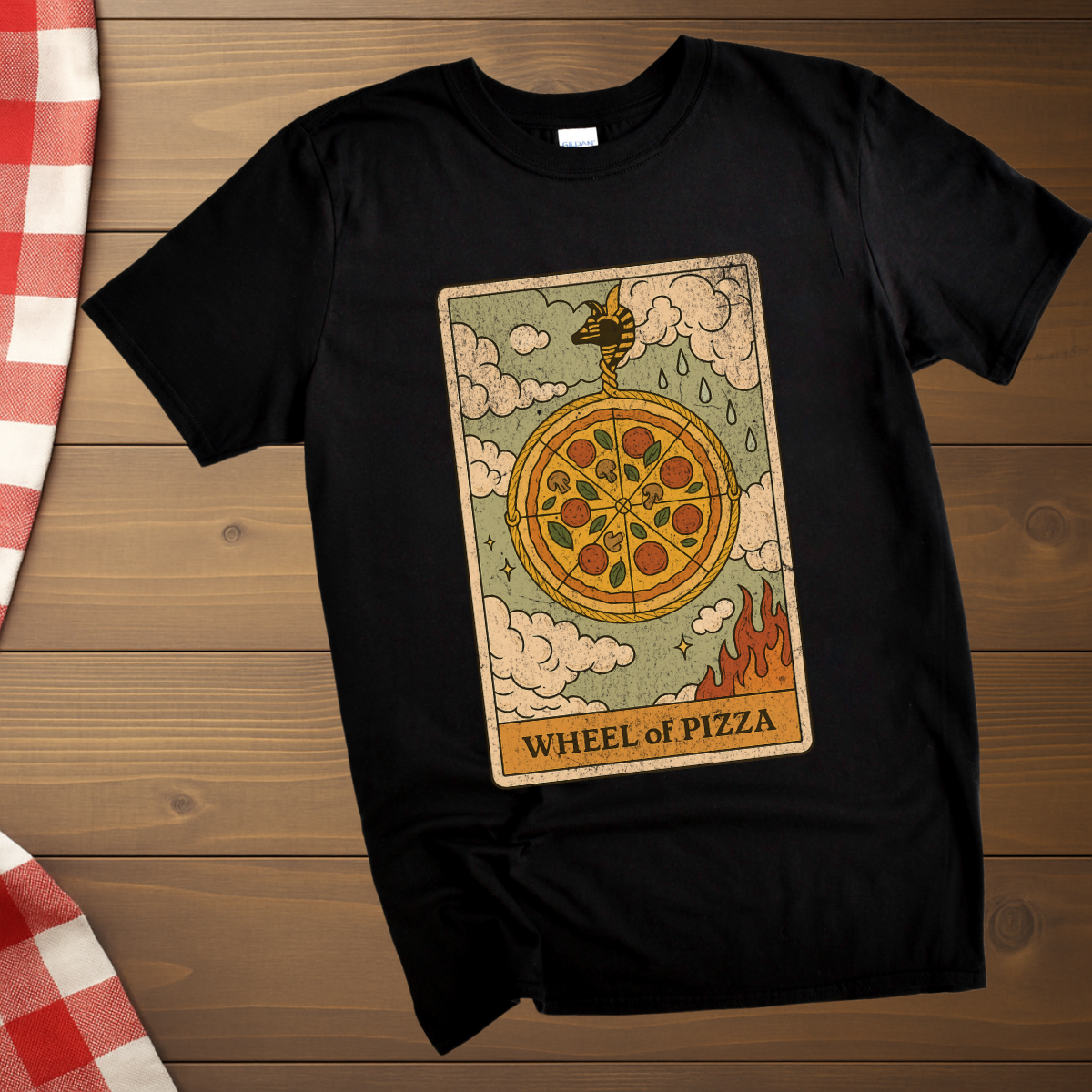 Wheel of Pizza Tarot T-Shirt