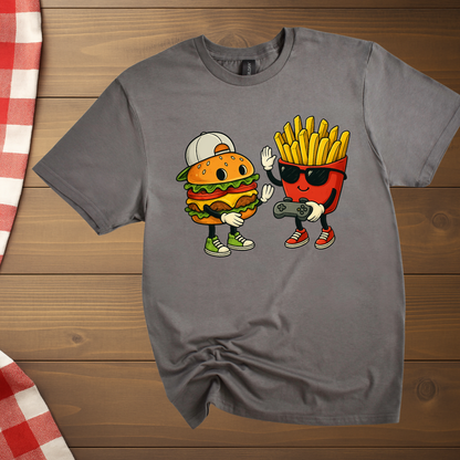 Gaming cool Burger and french fries T-Shirt