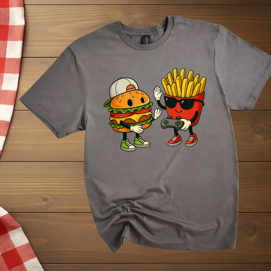 Gaming cool Burger and french fries T-Shirt