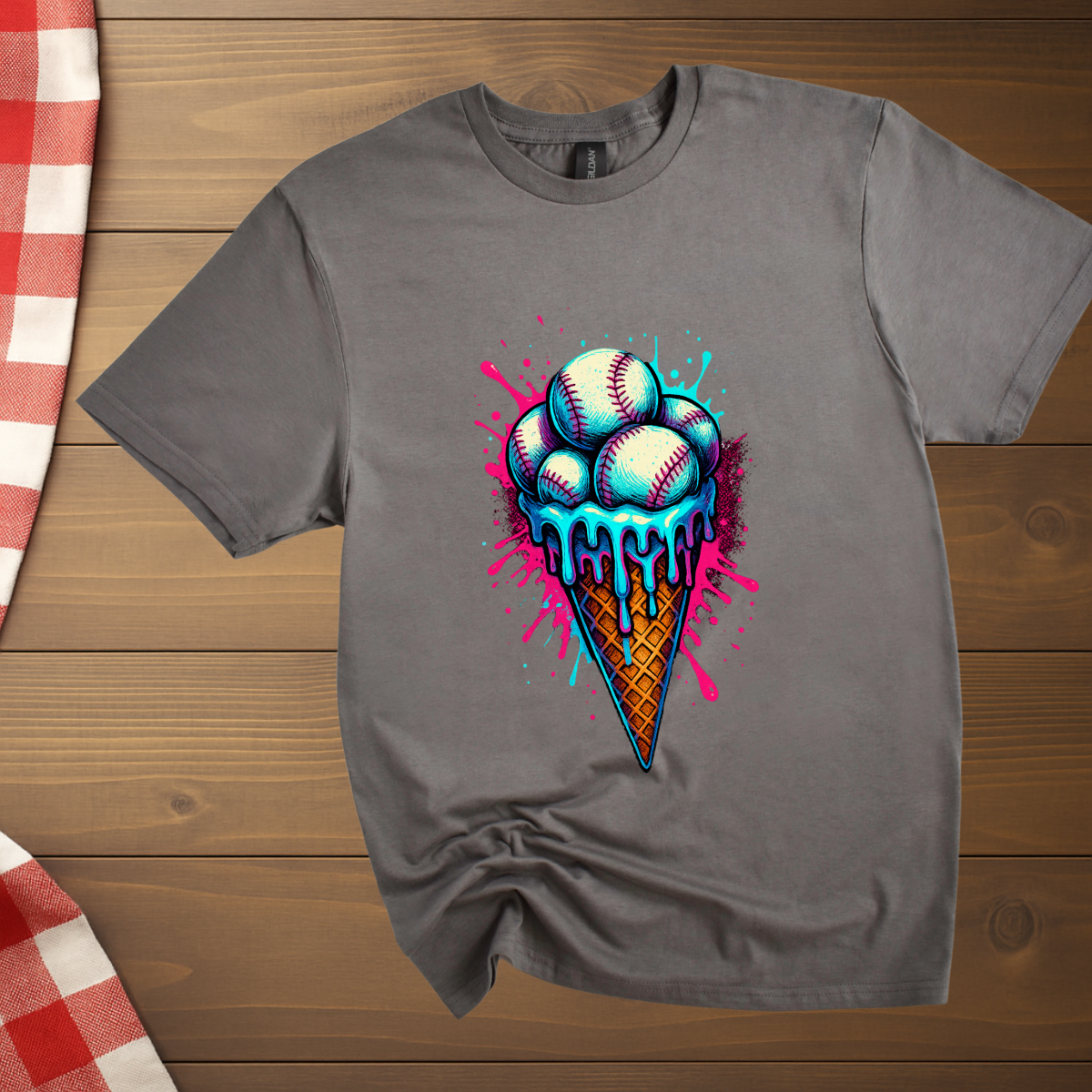 Baseball Ice cream scoops T-Shirt