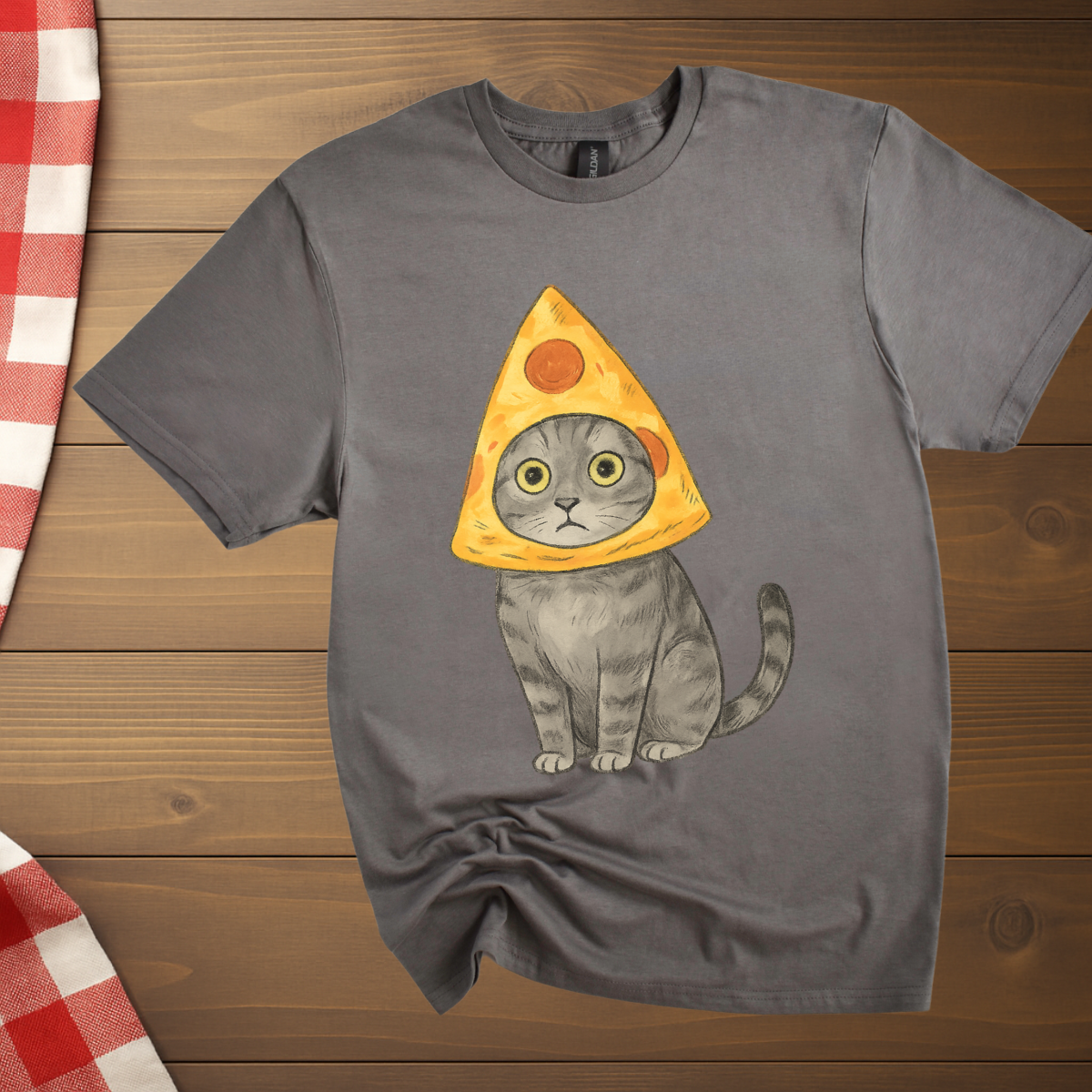 Confused Pizza Cat T-Shirt