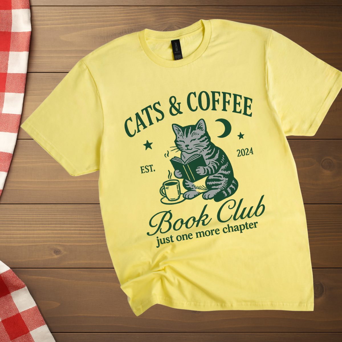Cats and coffee Book club T-Shirt