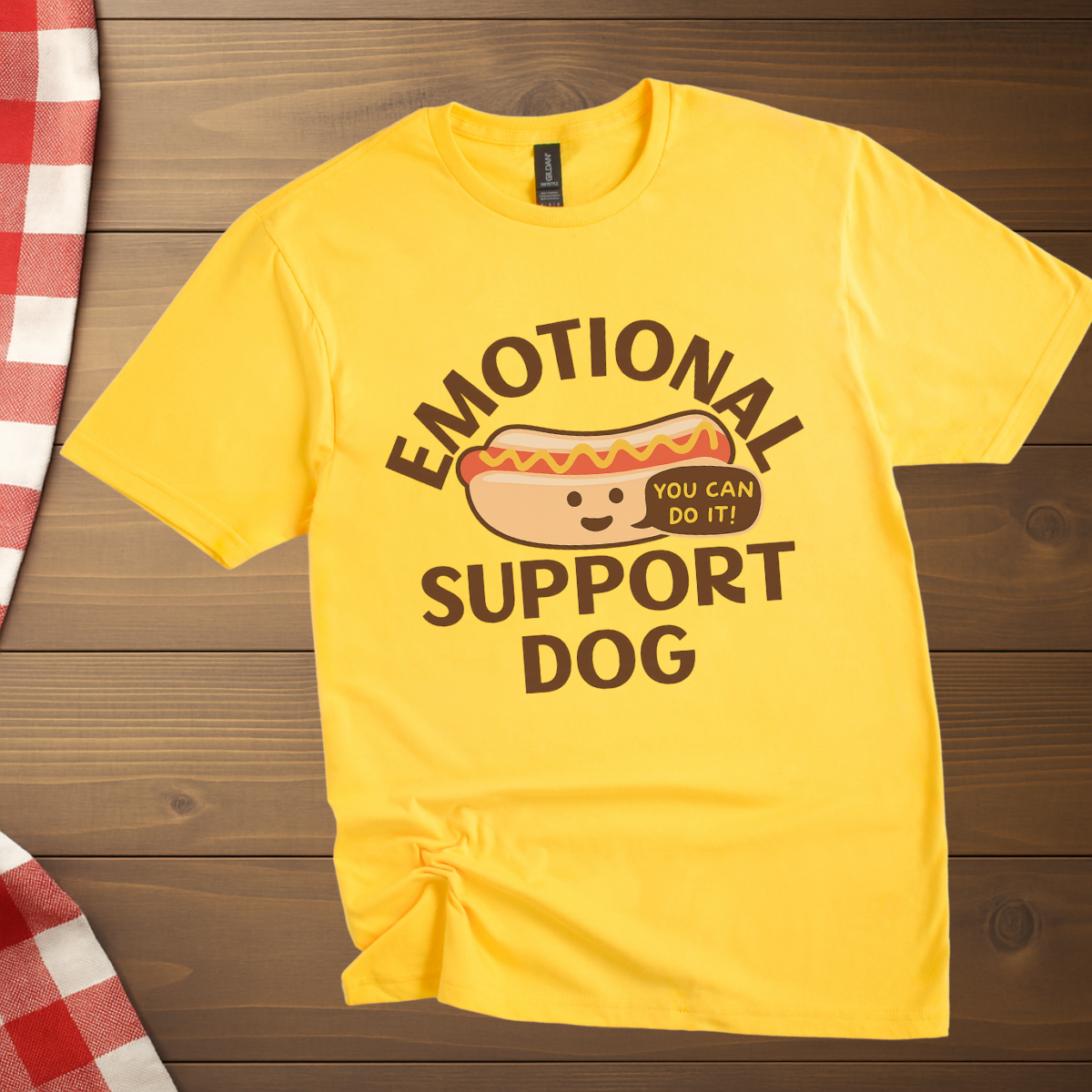 Emotional Support Hot Dog T-Shirt