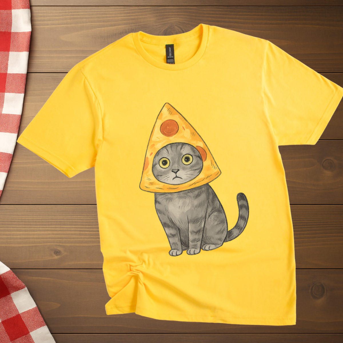 Confused Pizza Cat T-Shirt