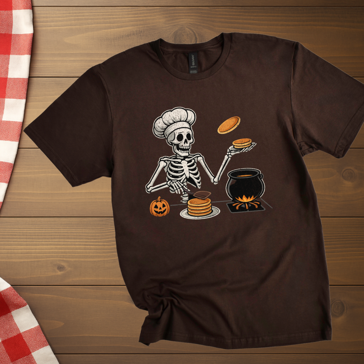 Pancakes Skeleton Festive T-Shirt