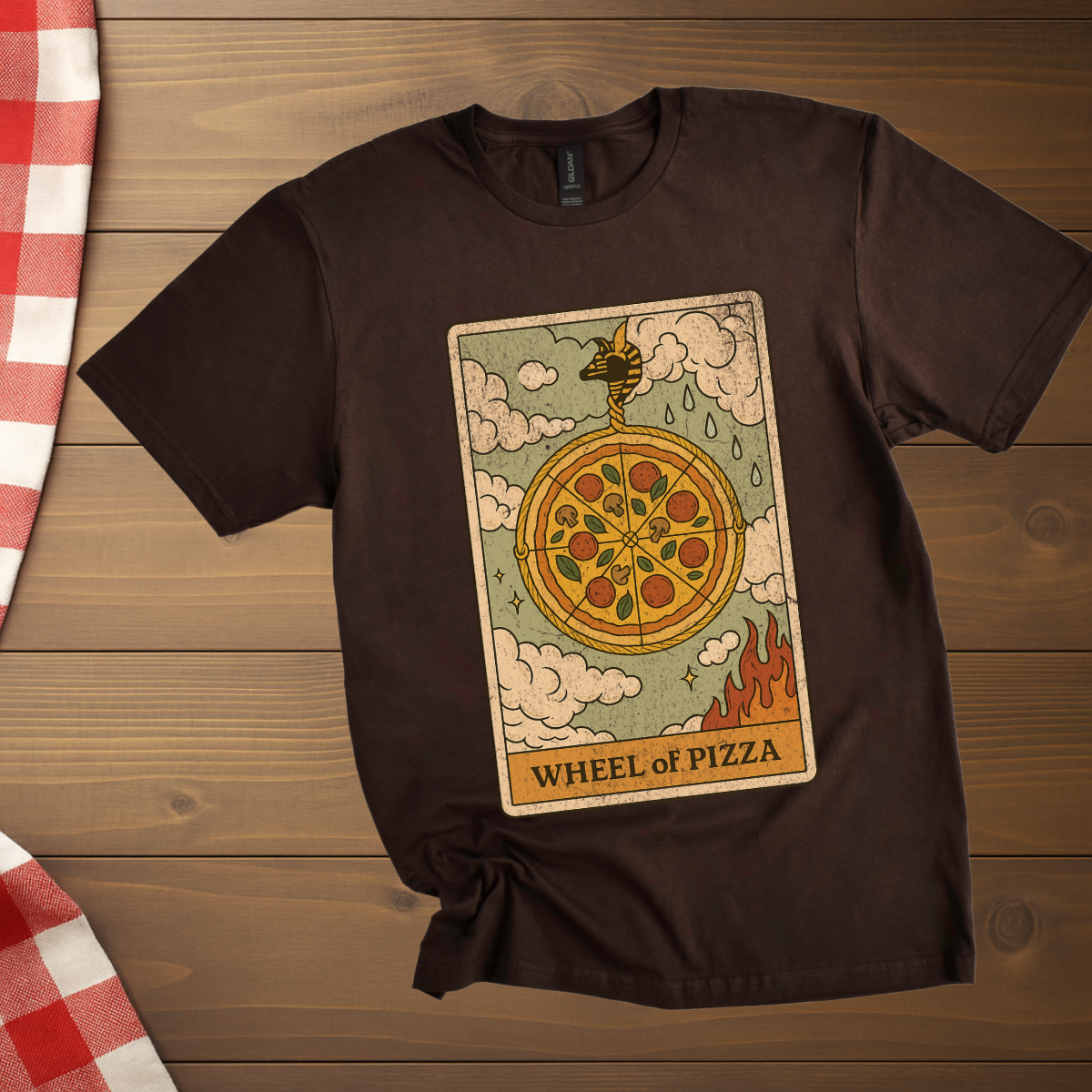 Wheel of Pizza Tarot T-Shirt