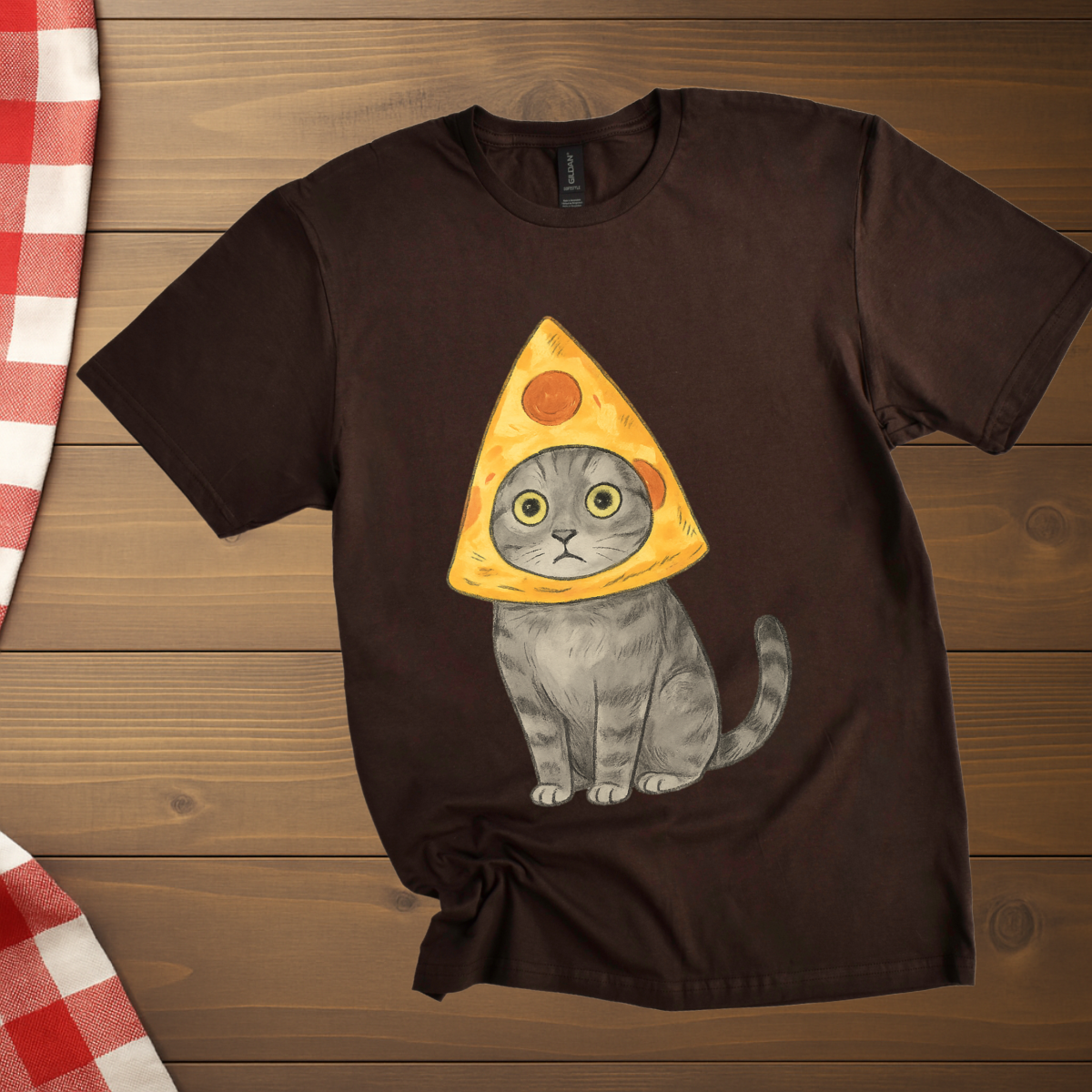 Confused Pizza Cat T-Shirt