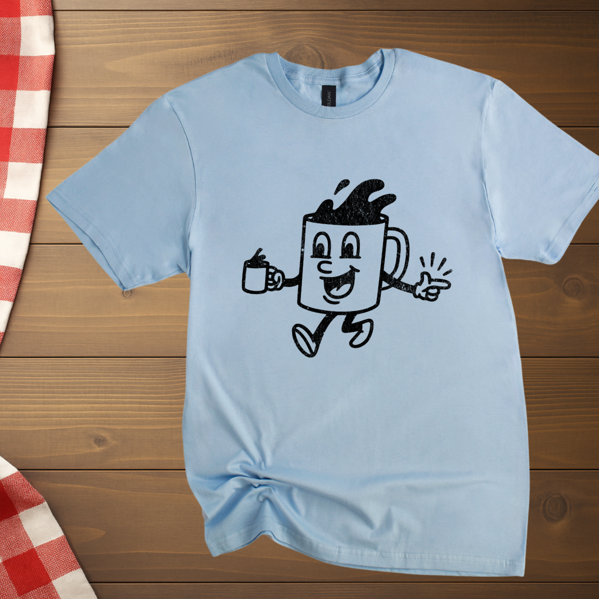 Coffee Time Distressed T-Shirt