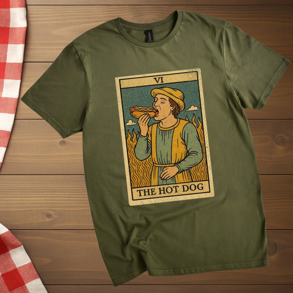 The Hot Dog Tarot Card T-Shirt