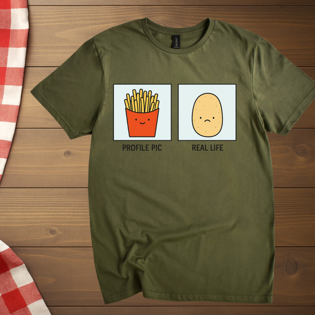 Profile Pic vs Real Life T-Shirt