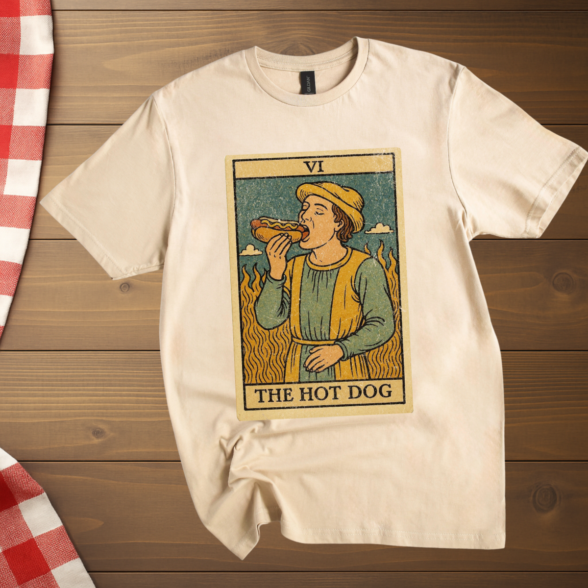 The Hot Dog Tarot Card T-Shirt