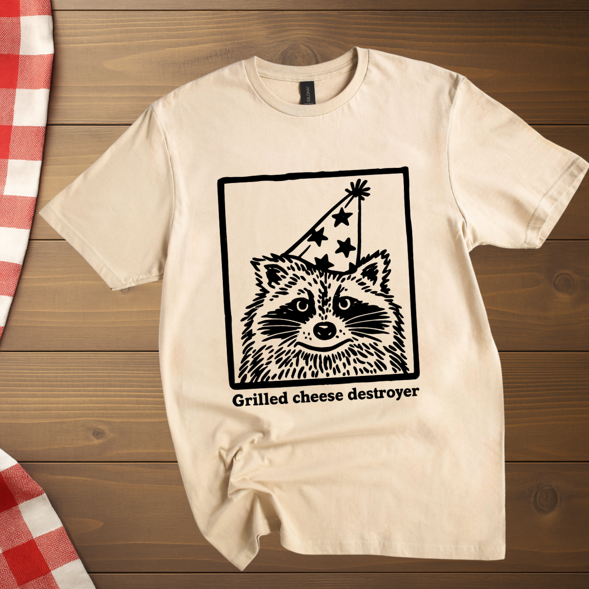 Grilled Cheese Destroyer Raccoon T-Shirt