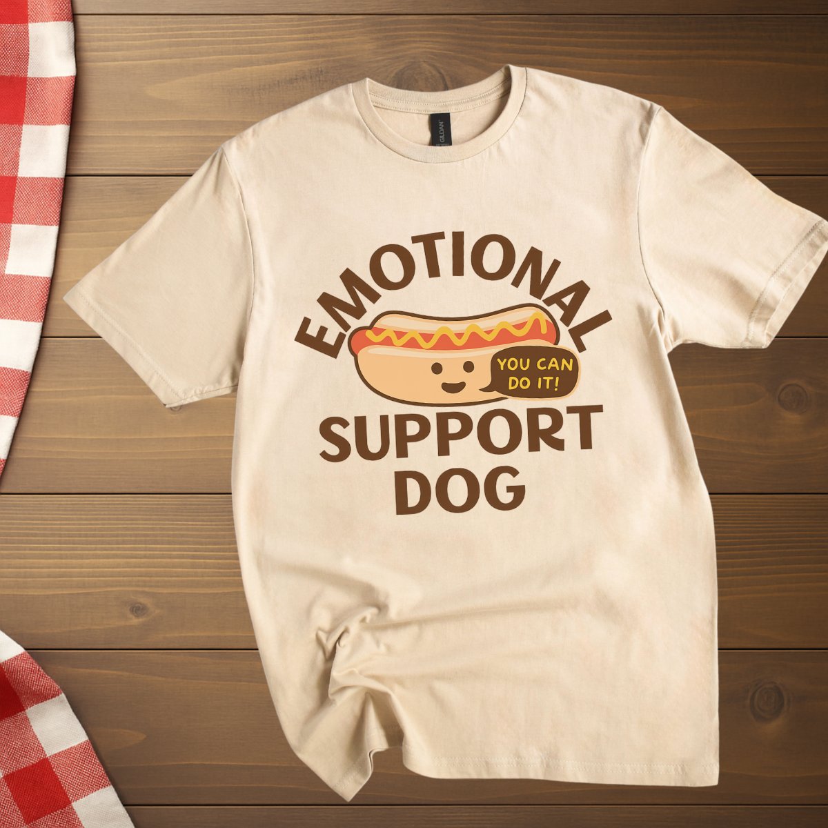 Emotional Support Hot Dog T-Shirt