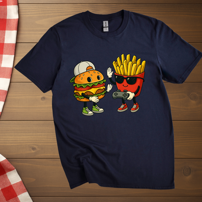 Gaming cool Burger and french fries T-Shirt