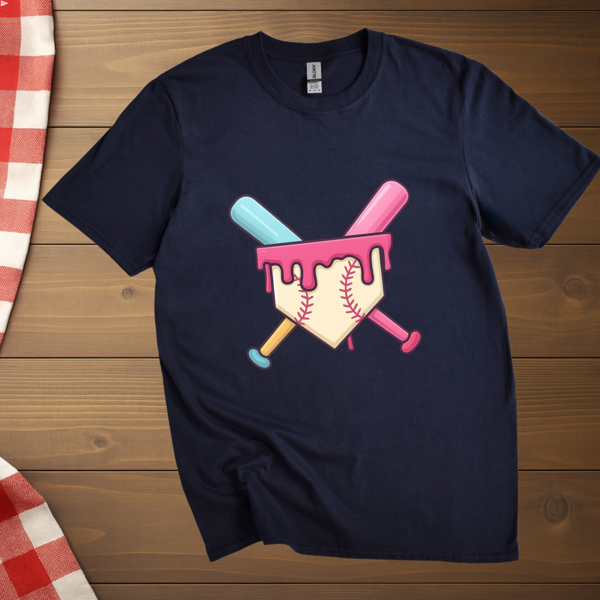 Baseball mom Ice cream drip T-Shirt