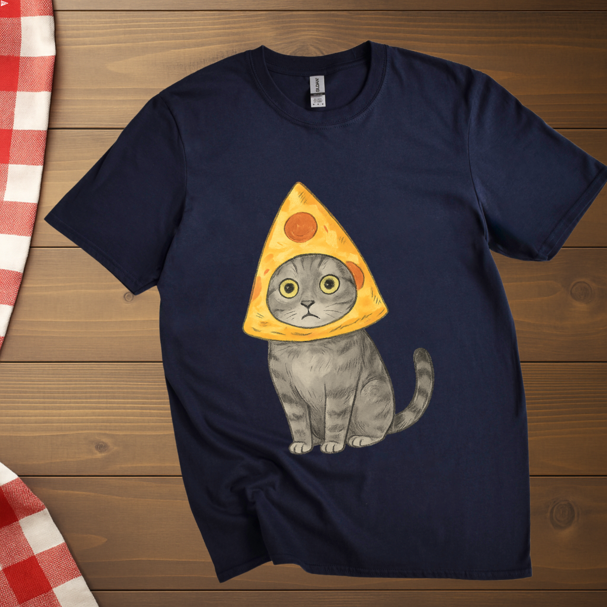 Confused Pizza Cat T-Shirt