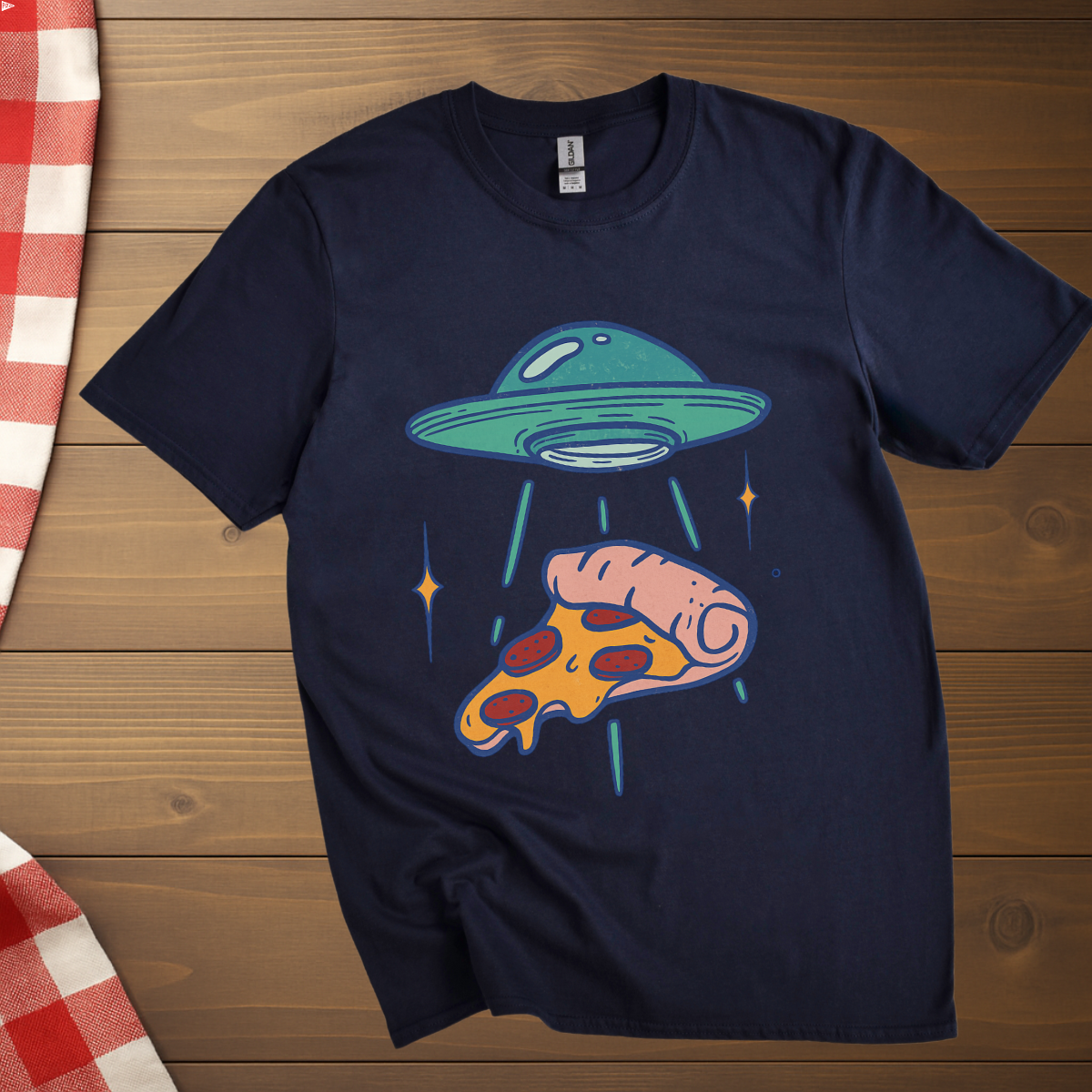 Pizza Slice Alien Abduction T-Shirt