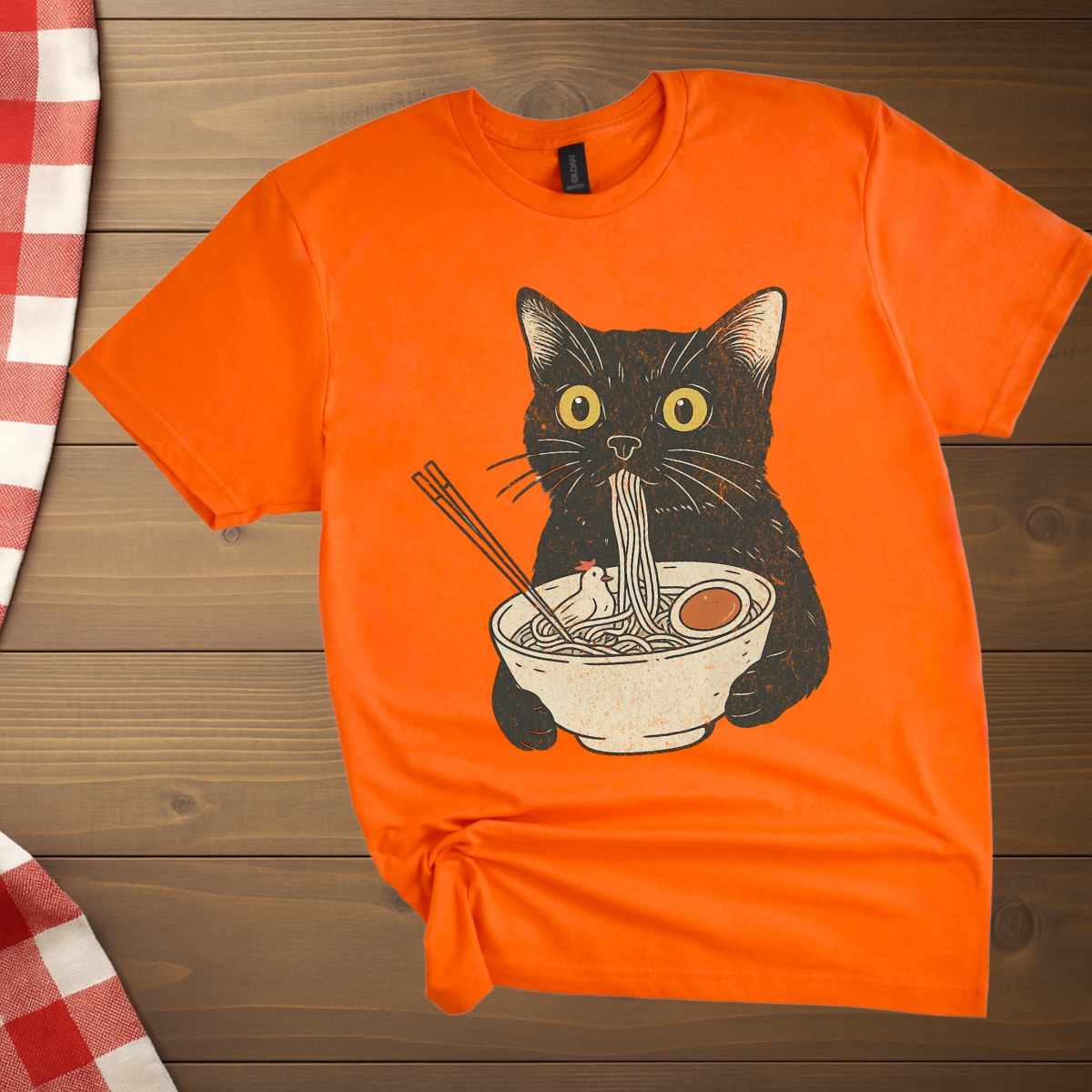 Ramen Meowster Black Cat T-Shirt