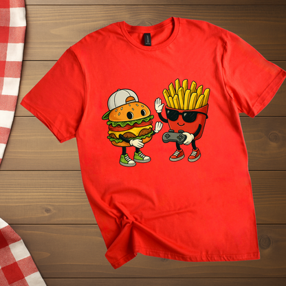 Gaming cool Burger and french fries T-Shirt