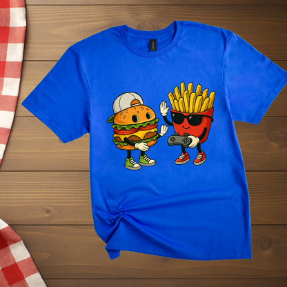 Gaming cool Burger and french fries T-Shirt