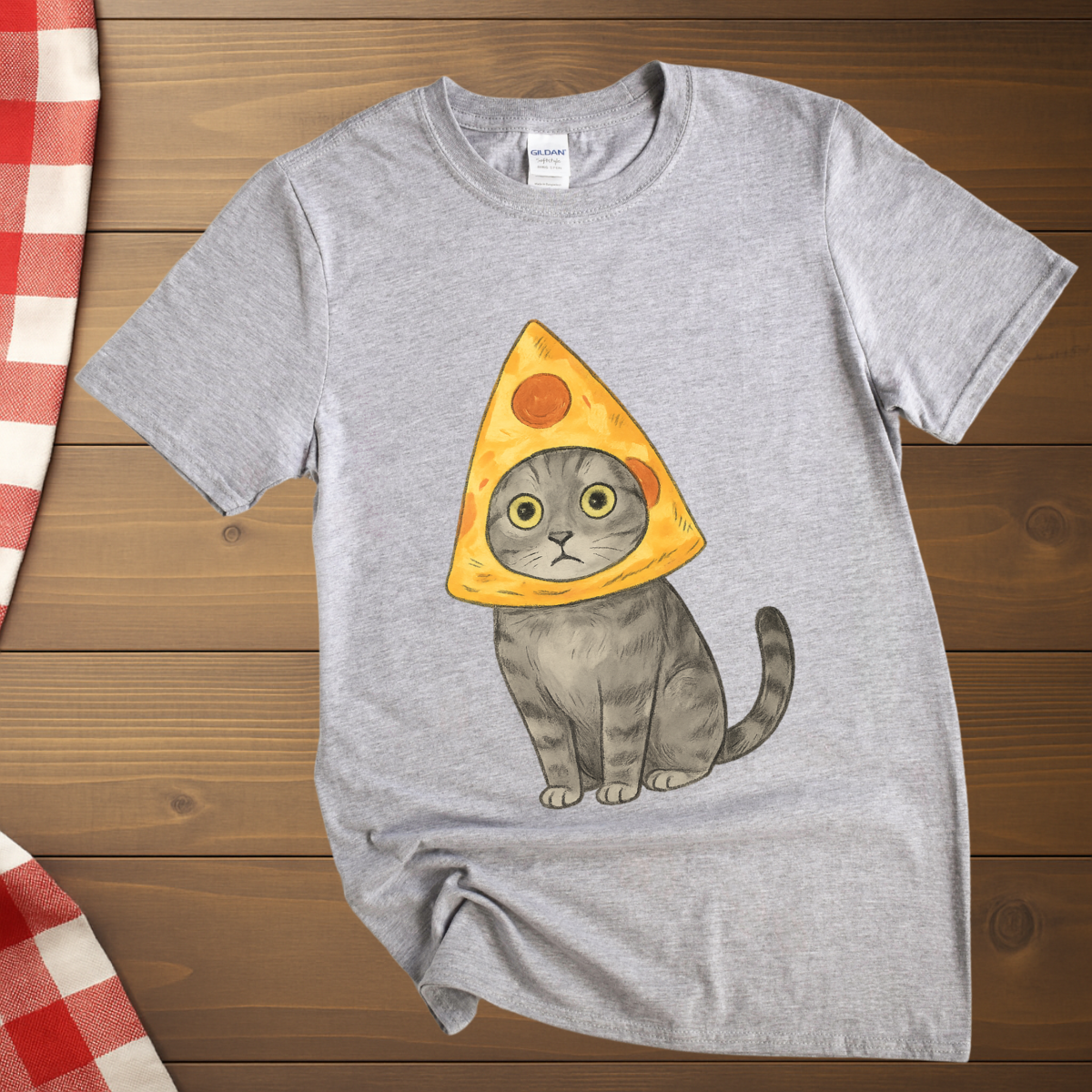 Confused Pizza Cat T-Shirt