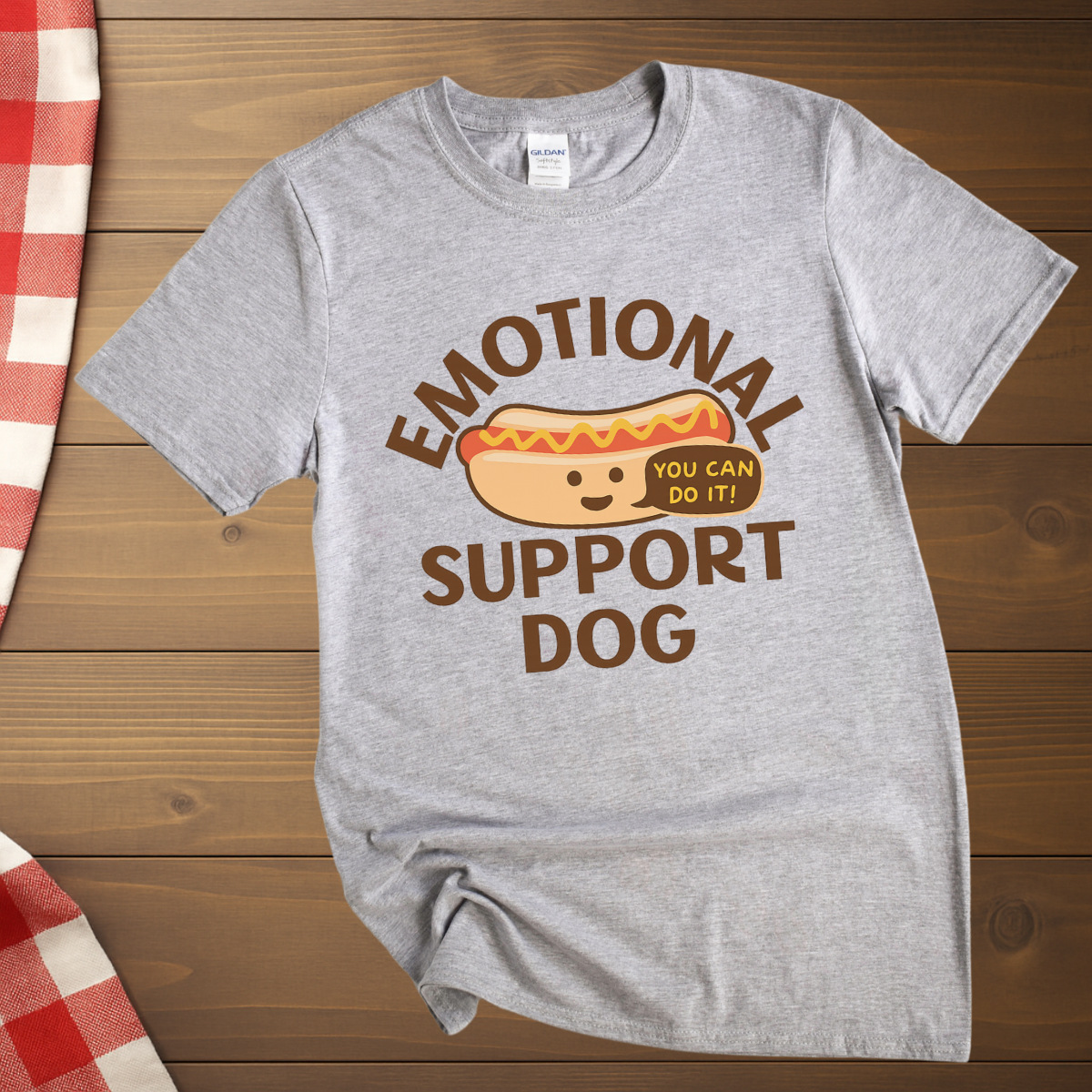 Emotional Support Hot Dog T-Shirt