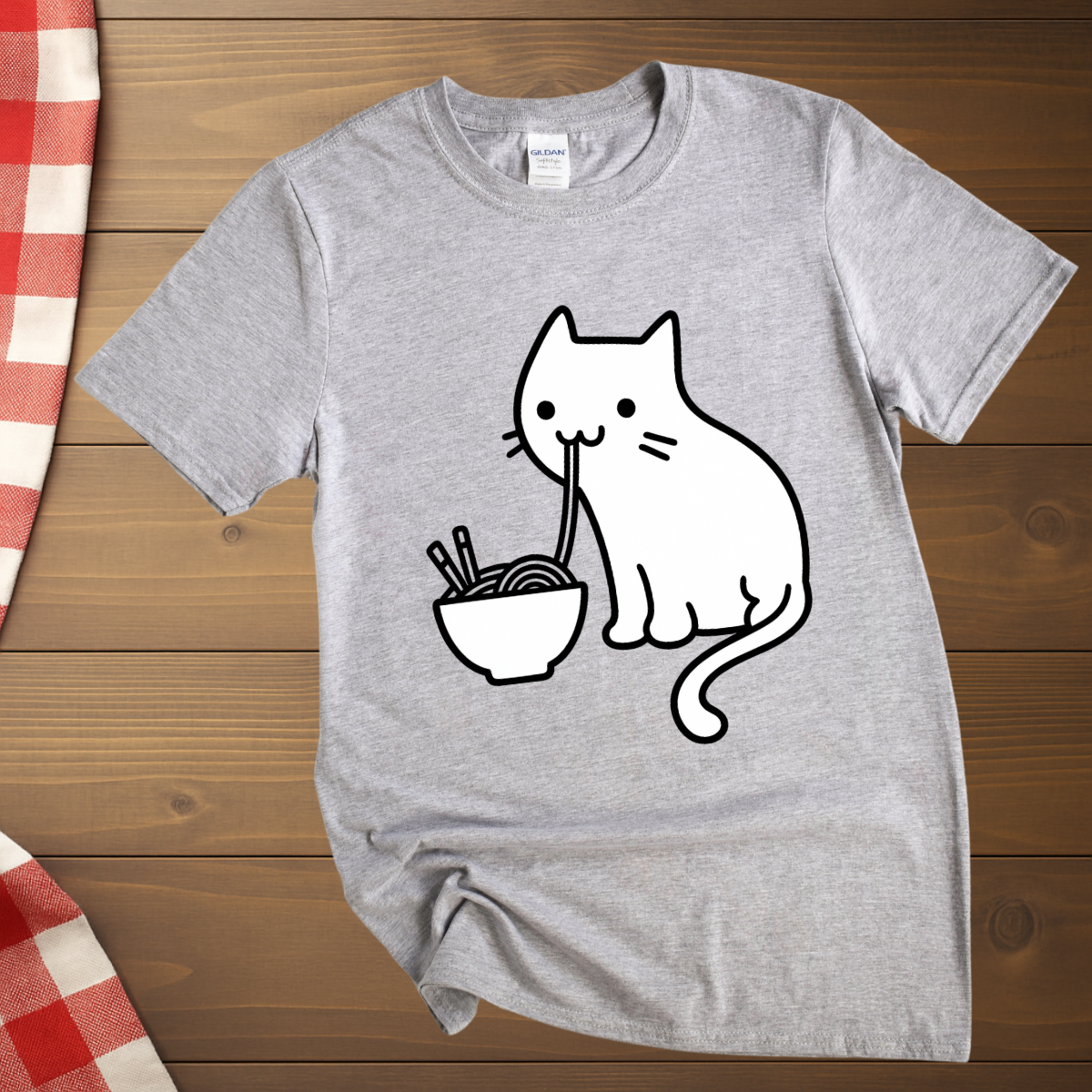Noodles Ramen Cat T-Shirt